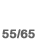 tussen 55 en 65 jaar